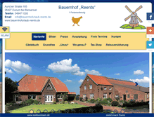 Tablet Screenshot of bauernhofurlaub-reents.de
